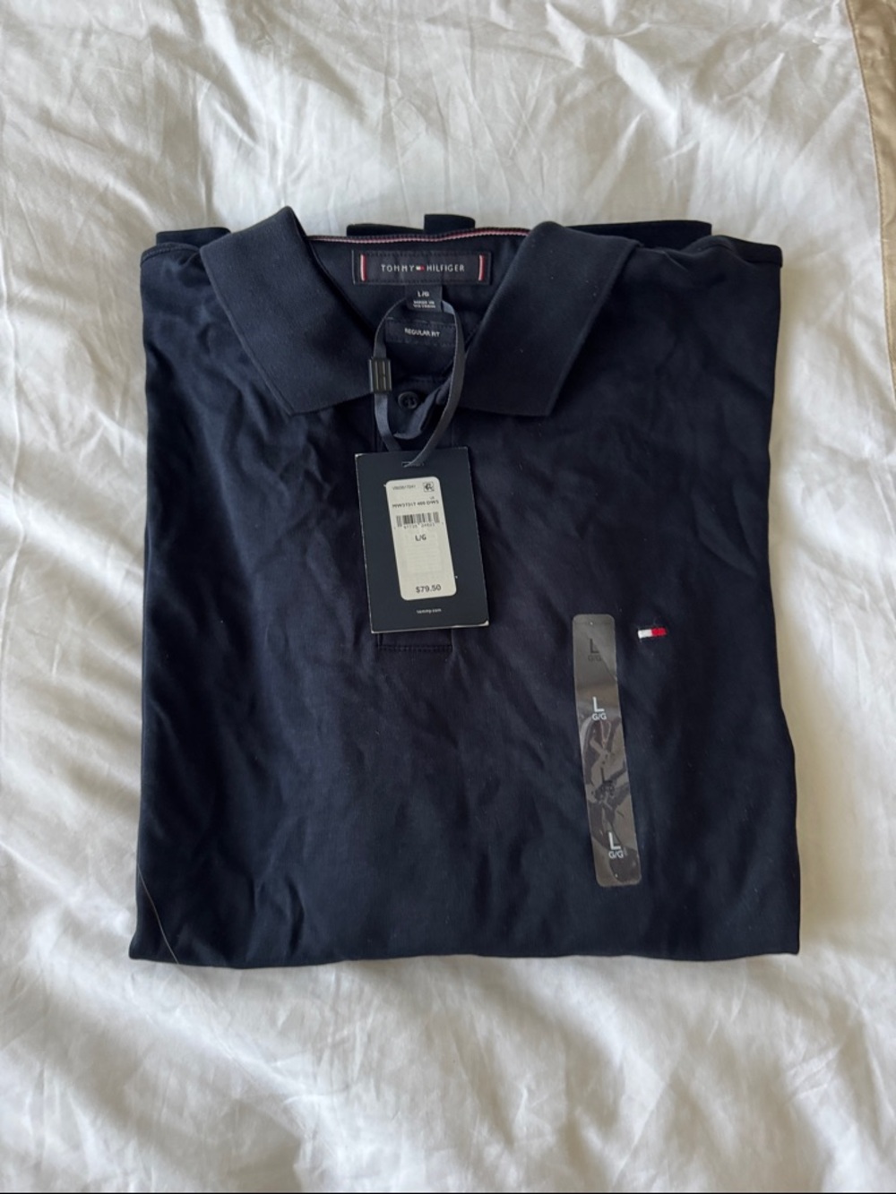 Tommy Hilfiger Men’s Navy Polo with Flag Logo